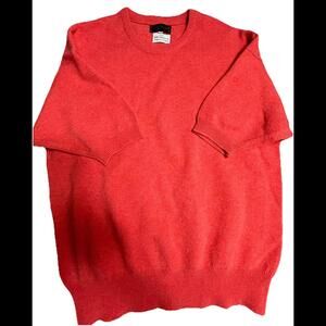 Vintage Don Nash 100% Lambs Wool Orange Women’s Sweater Small Made In Scotland‎